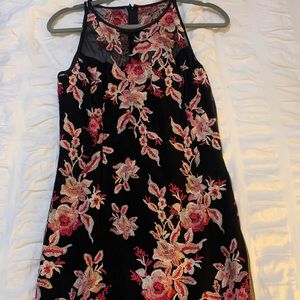 White House Black Market Black and Floral dress